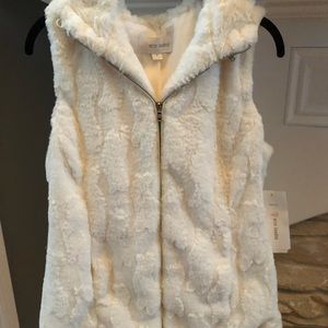 Erin London fuzzy vest
